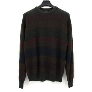 Vintage Italian Sweater Co Sweater Mens Large Striped Acrylic Wool Grandpa 90s